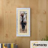 Panoramic White Picture Frame Rockstar Wall Art Frame With Ivory Mount