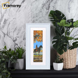 Panoramic Size Grained White Picture Frame Photo Frame Fletcher Wood With White Mount