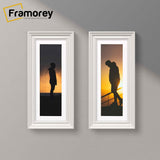 Swept Style Panoramic White Picture Frame Wall Frame With White Mount