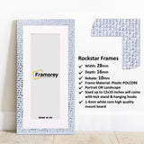 Panoramic White Picture Frame Rockstar Wall Art Frame With White Mount