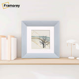 Square Size Limed White Picture Frames With White Mount