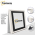 Square Size White Shabby Picture Frame With Black Mount