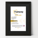 Thin Ash Black Picture Frame With Black Mount