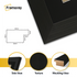 Square Size Thin Ash Black Frame With Black Mount
