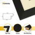 Panoramic Thin Ash Black Picture Frame With Ivory Mount