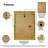 Thin Matt Gold Picture Frame With Black Mount