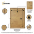 Thin Matt Oak Picture Frame With Ivory Mount