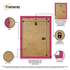 Thin Matt Pink Picture Frame With Black Mount