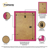 Thin Style Pink Picture Frame With Ivory Mount