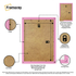 Thin Matt Pink Picture Frame With Ivory Mount