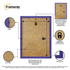 Thin Matt Purple Picture Frame With White Mount