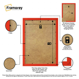 Thin Style Red Picture Frame With White Mount
