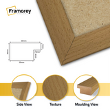 Panoramic Size Beech Picture Frames Wall Decor Frame