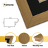 Panoramic Beech Picture Frame With Black Mount Wall Decor Frame