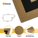 Beech Picture Frame With Black Mount