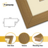 Panoramic Beech Picture Frame With Ivory Mount Wall Decor Frame