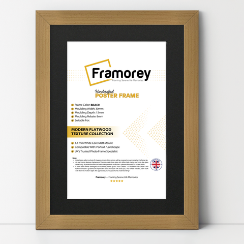 Beech Picture Frame With Black Mount