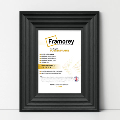 Black Wooden Picture Frames Big Step Style Photo Frames