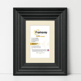 Black Wooden Picture Frames With Ivory Mount