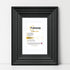 Black Wooden Picture Frames Big Step Style, With White Mount