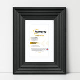 Black Wooden Picture Frames Big Step Style, With White Mount