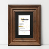Walnut Wooden Picture Frames Big Step Style With Black Mount