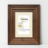 Walnut Wooden Picture Frames With Ivory Mount