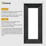 Panoramic Size Black Wooden Picture Frame Big Step Style Photo Frames