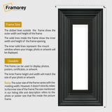 Panoramic Size Black Wooden Picture Frame Big Step With Black Mount