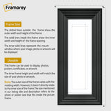 Panoramic Black Wooden Picture Frame Big Step Style, With White Mount