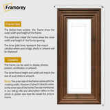 Panoramic Walnut Wooden Picture Frame Big Step Style, With White Mount