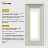 Panoramic Size White Wooden Picture Frame Big Step Style with Ivory Mount