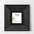 Square Black Wooden Picture Frame Big Step Style with Black Mount