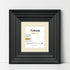 Square Black Wooden Picture Frame Big Step Style with Ivory Mount
