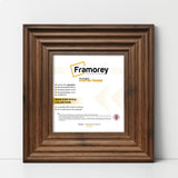 Square Size Walnut Wooden Picture Frames Big Step Style