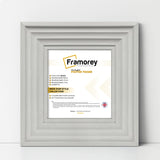 Square Size White Wooden Picture Frames Big Step Style Photo Frames