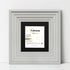 Big Step Style Square White Wooden Picture Frame With Black Mount