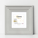 Big Step Style Square White Wooden Picture Frame With White Mount