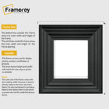 Square Size Black Wooden Picture Frames Big Step Style