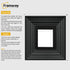 Square Black Wooden Picture Frame Big Step Style with Black Mount
