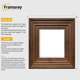 Square Size Walnut Wooden Picture Frames Big Step Style