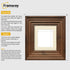 Square Walnut Wooden Picture Frame Big Step Style with Ivory Mount