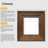 Square Walnut Wooden Picture Frame Big Step Style with White Mount