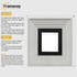 Big Step Style Square White Wooden Picture Frame With Black Mount