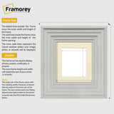 Big Step Style Square White Wooden Picture Frame With Ivory Mount