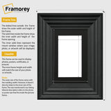 Black Wooden Picture Frames Big Step Style With Black Mount