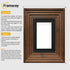 Walnut Wooden Picture Frames Big Step Style With Black Mount