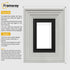White Wooden Picture Frames Big Step Style, With Black Mount