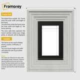 White Wooden Picture Frames Big Step Style, With Black Mount
