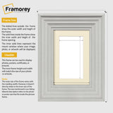 White Wooden Picture Frames Big Step Style With Ivory Mount